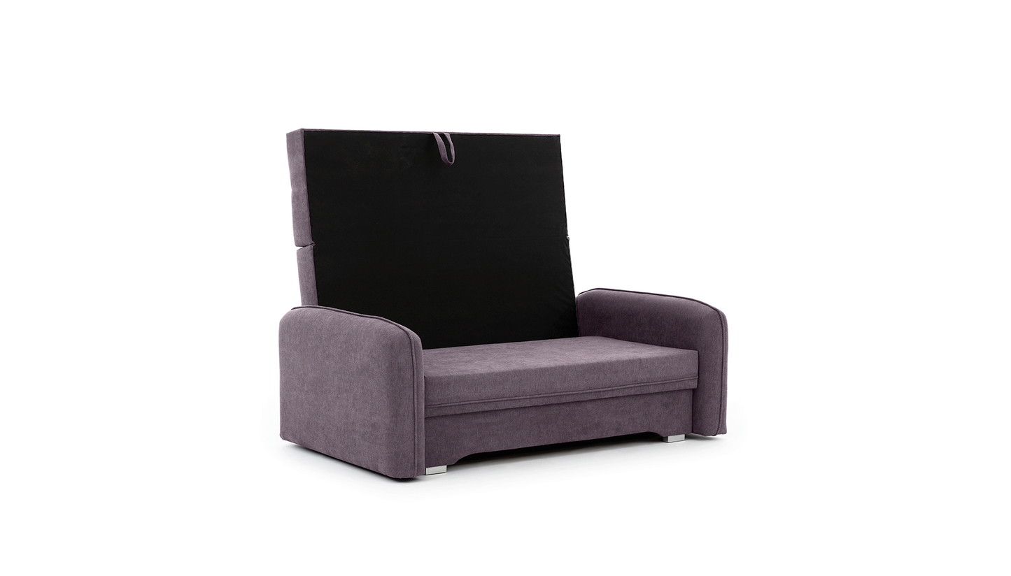 Laine Condo Style 2 Seater Storage Sleeper Sofa - Plum Purple