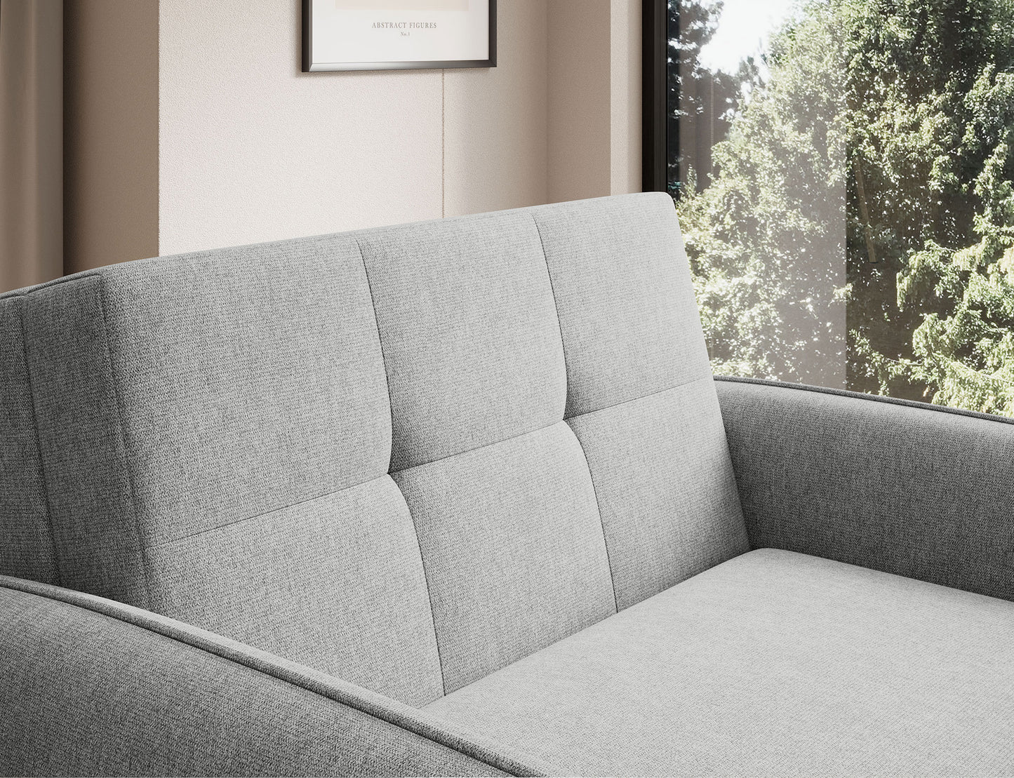 Laine Condo Style 1 Seater Storage Sleeper Sofa - Light Grey