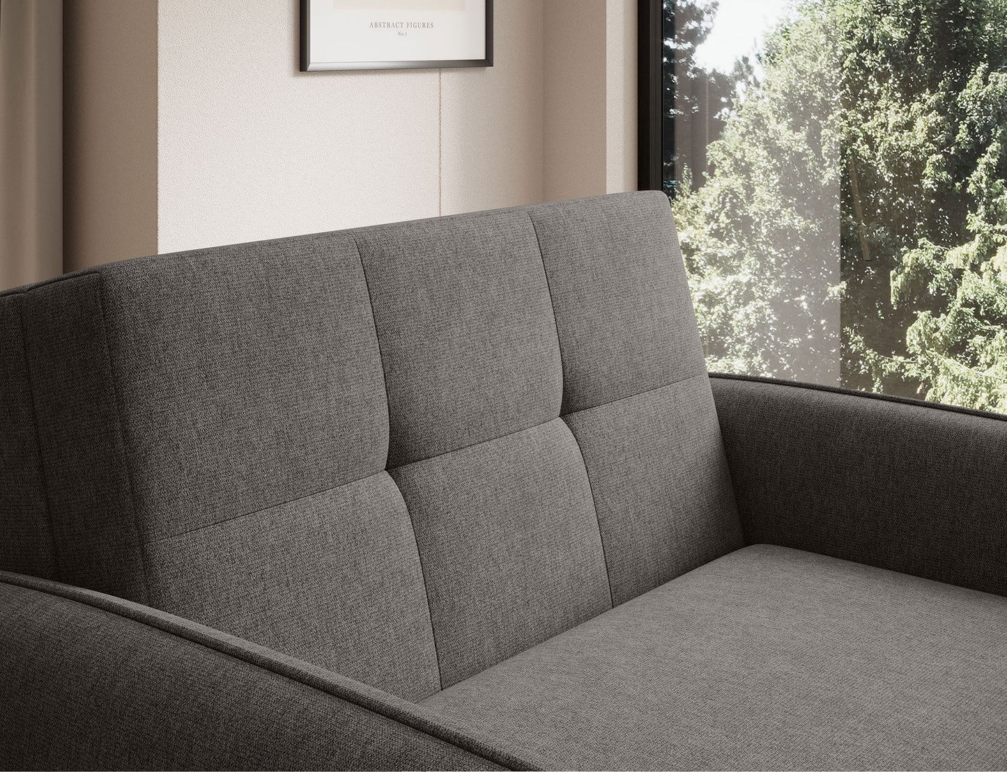 Laine Condo Style 1 Seater Storage Sleeper Sofa - Dark Grey