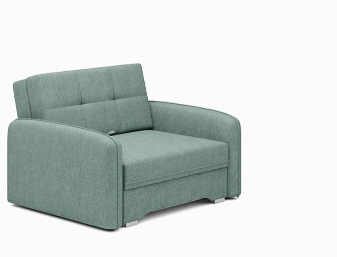 Laine Condo Style 1 Seater Storage Sleeper Sofa - Jade Green