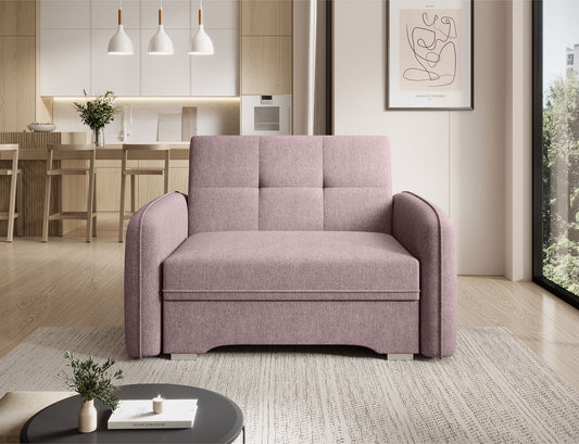 Laine Condo Style 1 Seater Storage Sleeper Sofa - Blush