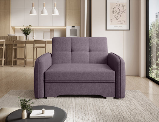 Laine Condo Style 1 Seater Storage Sleeper Sofa - Plum Purple