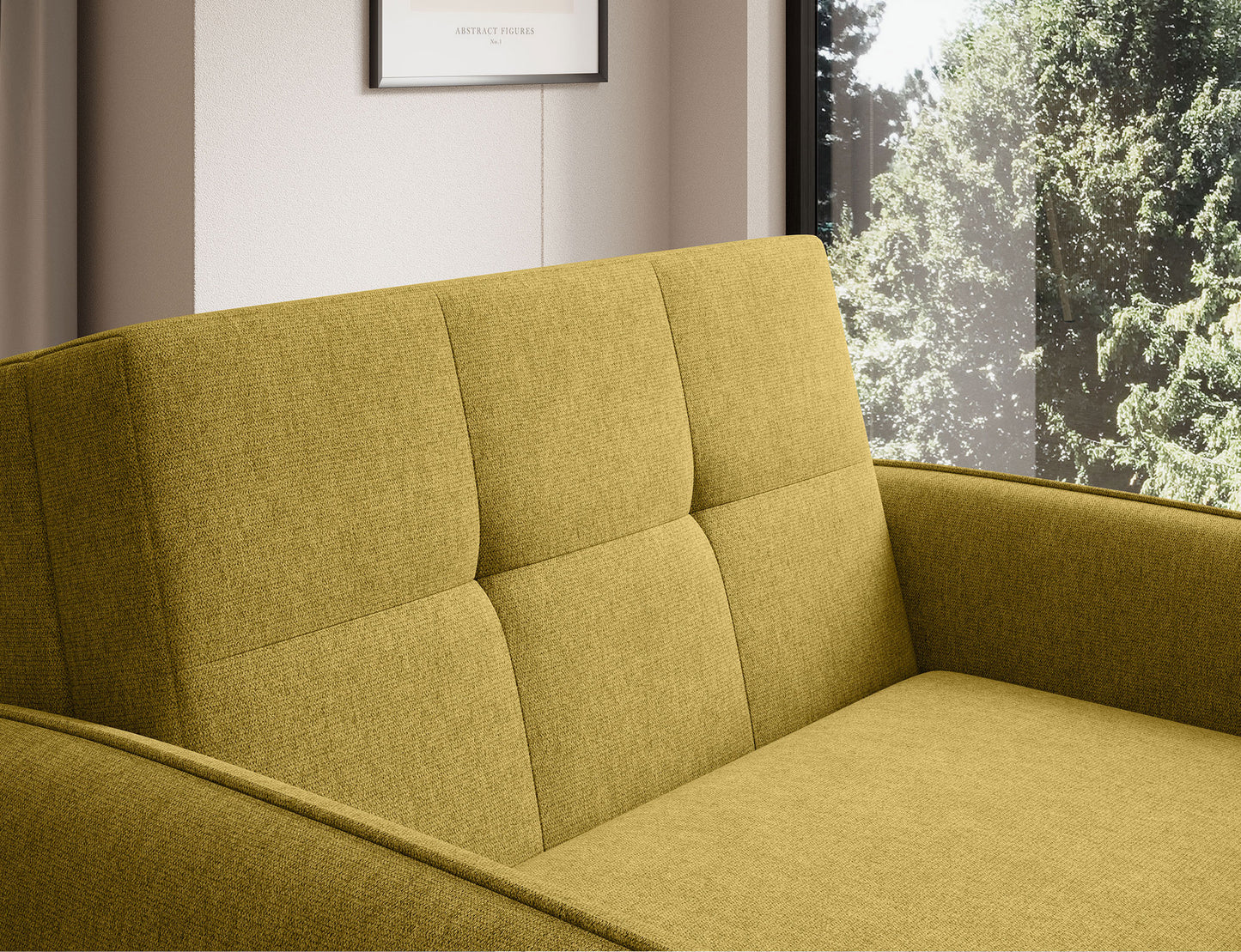 Laine Condo Style 1 Seater Storage Sleeper Sofa - Mustard