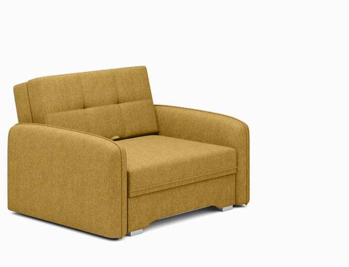 Laine Condo Style 1 Seater Storage Sleeper Sofa - Mustard