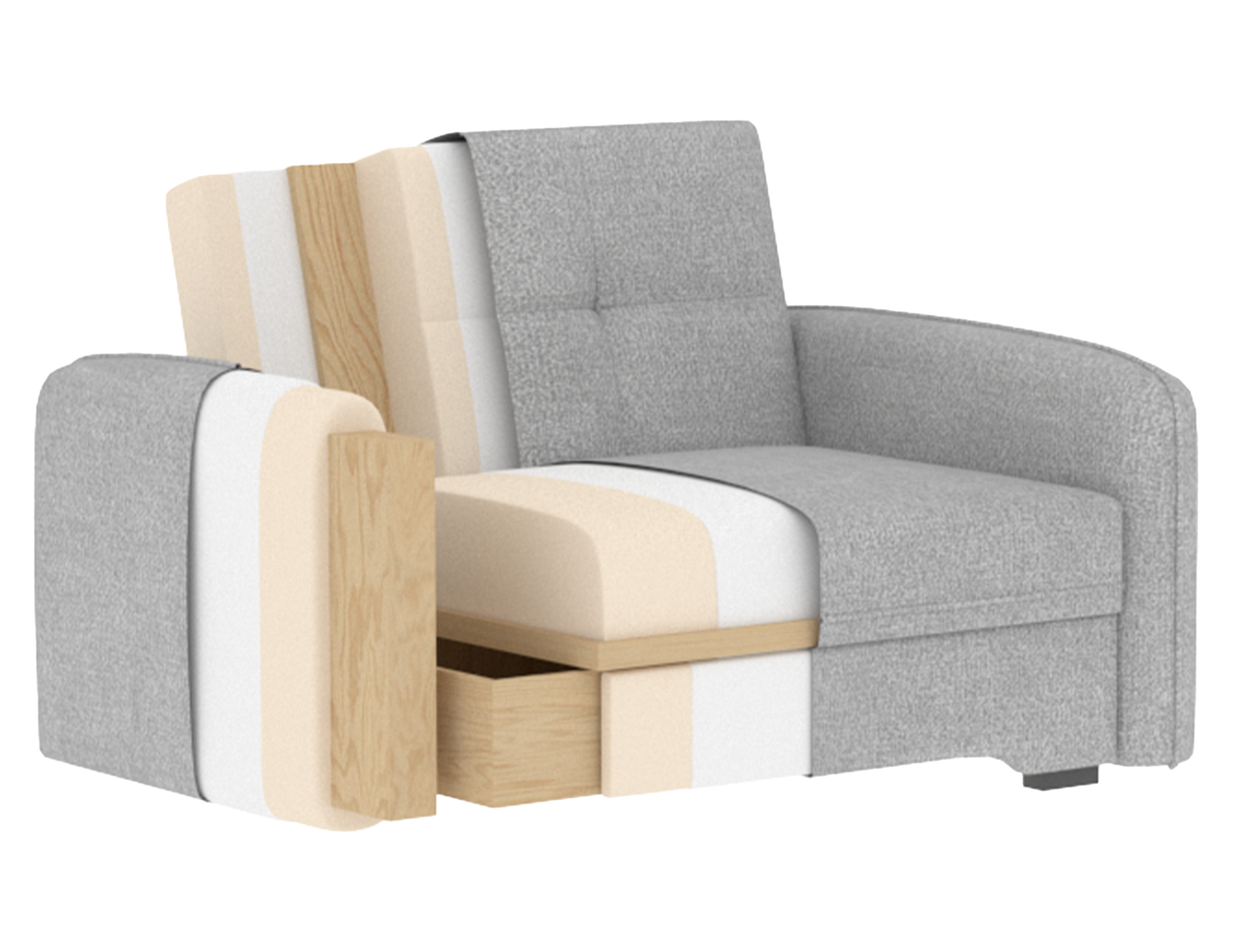 Laine Condo Style 2 Seater Storage Sleeper Sofa - Dark Grey