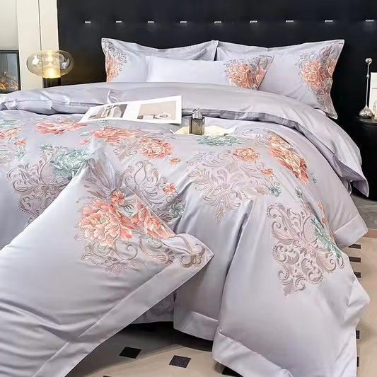 Talia 400 TC 100% Cotton Duvet Set - Lilac