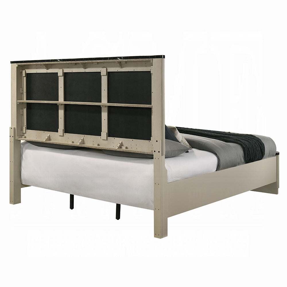 Rhone Luxury Chanel Detail Bed - Greyish Beige