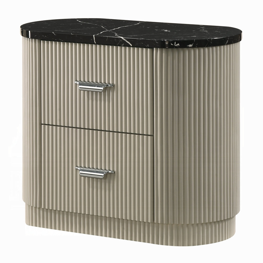 Rhone Luxury Chanel Night Stand - Greyish Beige