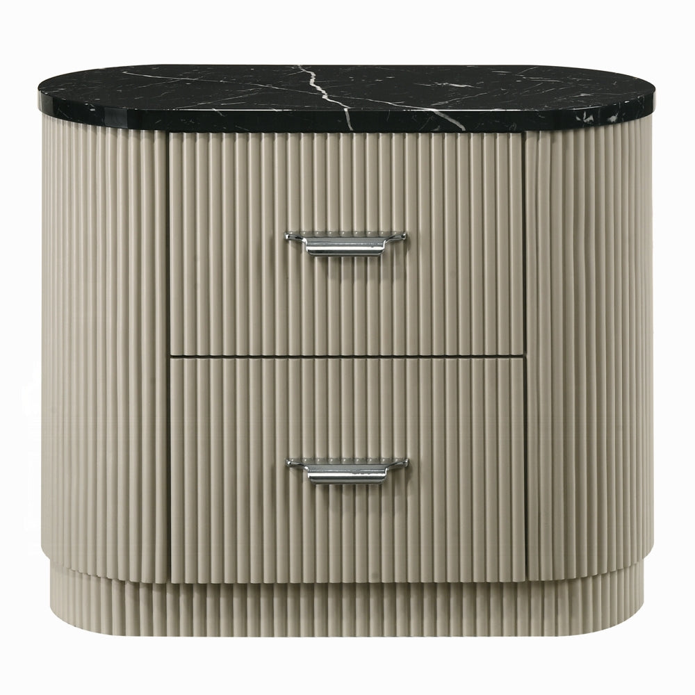 Rhone Luxury Chanel Night Stand - Greyish Beige