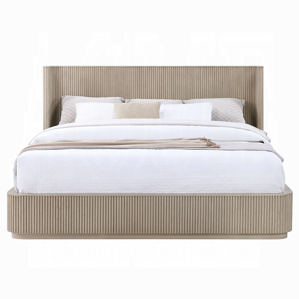 Chianti Luxury Chanel Detail Bed - Light Oak